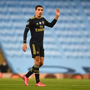 Hector Bellerin of Arsenal Faces Off Against Manchester City in Premier League Showdown