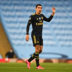 Hector Bellerin of Arsenal Faces Off Against Manchester City in Premier League Showdown Hector Bellerin of Arsenal Faces Off Against Manchester City in Premier League Showdown