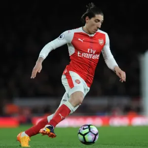 Hector Bellerin: Arsenal's Defensive Powerhouse in Action Against Leicester City, Premier League 2016-17 Hector Bellerin: Arsenal's Defensive Powerhouse in Action Against Leicester City, Premier League 2016-17