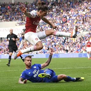 Hector Bellerin Leaps Over Joe Bennett: Intense Moment from Cardiff City vs Arsenal FC, Premier League 2018-19