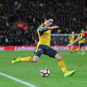 Hector Bellerin vs Lloyd Isgrove: A Battle at the FA Cup Fourth Round Between Southampton and Arsenal