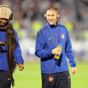 Henri Lansbury and Alex Song (Arsenal). Partizan Belgrade 1: 3 Arsenal. UEFA Champions League