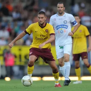 Henri Lansbury (Arsenal) vs Mario Hs (Sturm Graz) Print