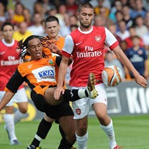 Henri Lansbury (Arsenal) Sam Cox (Barnet). Barnet 0: 4 Arsenal, Pre season friendly