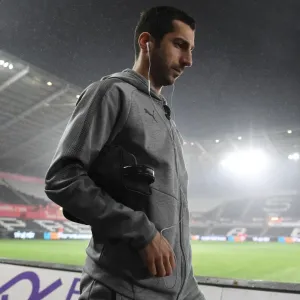 Henrikh Mkhitaryan's Arrival at Swansea City: Swansea v Arsenal, Premier League 2018 Henrikh Mkhitaryan's Arrival at Swansea City: Swansea v Arsenal, Premier League 2018