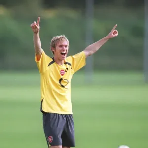 Alexander Hleb Print - Arsenal FC Player Portrait