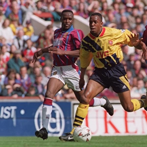 Ian Wright (Arsenal) and Earl Barrett and Ugo Ehiogu (Aston Villa)