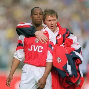 Ian Wright and Gary Lewin (Arsenal)