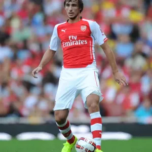 Ignasi Miquel in Action: Arsenal vs AS Monaco, Emirates Cup 2014