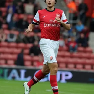Ignasi Miquel in Action: Arsenal's Pre-Season Clash Against Anderlecht, 2012