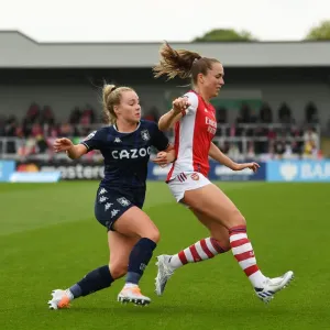 Intense Battle: Arsenal Women vs. Aston Villa Women in FA WSL Clash (2021-22) Intense Battle: Arsenal Women vs. Aston Villa Women in FA WSL Clash (2021-22)