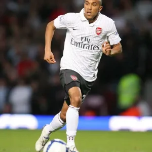 Intense Battle: Clichy vs. West Ham United - Arsenal's Defender in Action Intense Battle: Clichy vs. West Ham United - Arsenal's Defender in Action