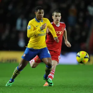 Intense Battle: Serge Gnabry vs. Steven Davis at Southampton's St Marys Stadium - Premier League 2013-14 Intense Battle: Serge Gnabry vs. Steven Davis at Southampton's St Marys Stadium - Premier League 2013-14