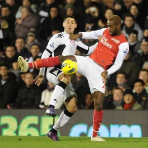Intense Clash: Djourou vs. Dempsey, Arsenal vs. Fulham, Premier League, 2012