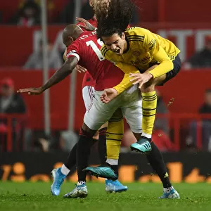 Intense Premier League Rivalry: Guendouzi Fouls Young - Manchester United vs. Arsenal (2019-20)