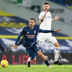 Intense Rivalry: Ceballos vs Klich Battle - Leeds United vs Arsenal Premier League Clash
