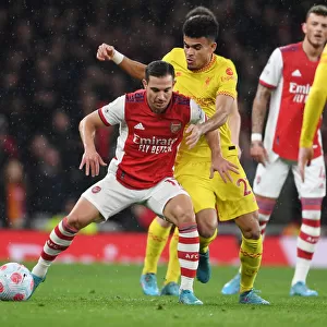 Intense Rivalry: Cedric vs. Diaz Battle at Emirates - Arsenal vs. Liverpool, Premier League 2021-22