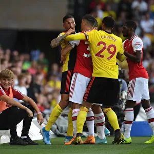 Intense Rivalry: Holebas, Capoue, and Xhaka Clash Heats Up in Watford vs Arsenal Match