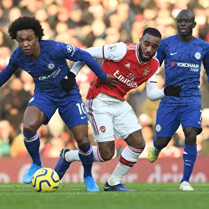 Intense Rivalry: Lacazette vs. Willian Battle in Arsenal vs. Chelsea Premier League Showdown