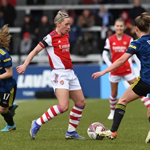 Intense Rivalry: Nobbs vs Toone - Arsenal Women vs Manchester United Women in FA WSL Clash: A Battle of Stars at Meadow Park