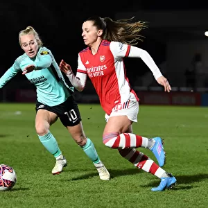 Intense Rivalry: Noelle Maritz vs. Inessa Kaagman Battle at Arsenal Women vs Brighton Hove Albion FA WSL Clash