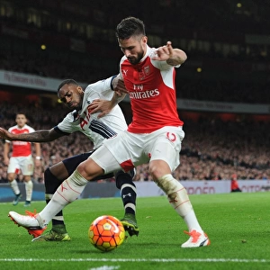 Intense Rivalry: Olivier Giroud vs. Danny Rose Battle at Arsenal vs. Tottenham (2015-16)