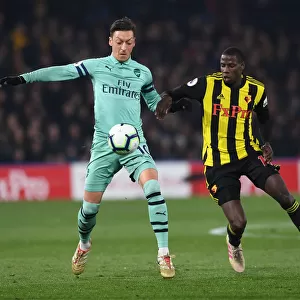 Intense Rivalry: Ozil vs Doucoure Showdown - Watford vs Arsenal Premier League (2018-19)