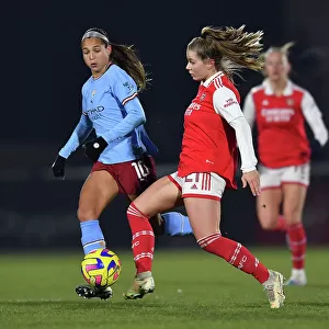 Intense Rivalry: Pelova vs. Castellanos - Arsenal vs. Manchester City FA Women's League Cup Semi-Final: A Battle of Skills and Determination