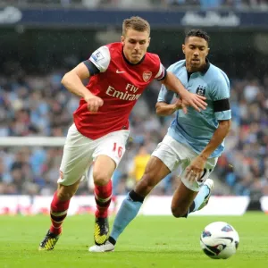 Intense Rivalry: Ramsey vs. Clichy - Manchester City vs. Arsenal's Thrilling 1:1 Battle in the Premier League