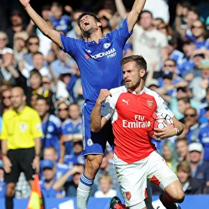 Intense Rivalry: Ramsey vs. Oscar Clash in Chelsea vs. Arsenal Premier League (2015-16)
