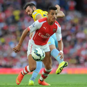 Intense Rivalry: Sanchez vs. Ledley - Arsenal vs. Crystal Palace Face-Off