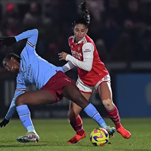 Intense Rivalry: Souza vs. Shaw - Arsenal vs. Manchester City FA Women's League Cup Semi-Final