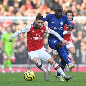 Intense Rivalry: Torreira Fouls Kante in Arsenal vs. Chelsea Clash (2019-20)