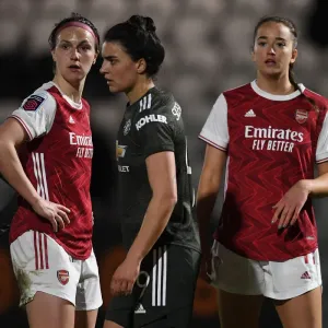 Intense Rivalry Unfolds: Arsenal Women vs Manchester United Women at Empty Meadow Park Amidst the Pandemic Intense Rivalry Unfolds: Arsenal Women vs Manchester United Women at Empty Meadow Park Amidst the Pandemic