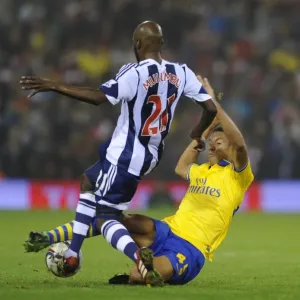 Isaac Hayden (Arsenal) Youssouf Mulumbu (WBA). West Bromwich Albion 1: 1 Arsenal. 3 Isaac Hayden (Arsenal) Youssouf Mulumbu (WBA). West Bromwich Albion 1: 1 Arsenal. 3
