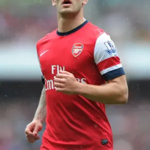 Jack Wilshere: In Action for Arsenal Against Aston Villa, Premier League 2013-14
