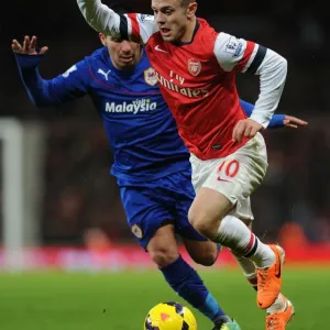 Jack Wilshere: In Action for Arsenal Against Cardiff City (2013-14) Jack Wilshere: In Action for Arsenal Against Cardiff City (2013-14)