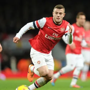 Jack Wilshere: In Action for Arsenal Against Manchester United, Premier League 2013-14