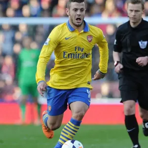 Jack Wilshere: In Action for Arsenal Against Stoke City, Premier League 2013-14
