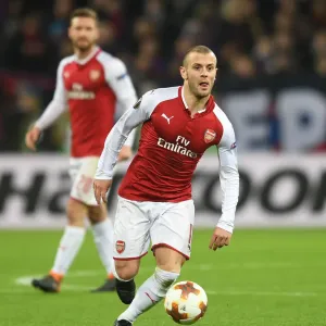 Jack Wilshere in Action: Arsenal vs. CSKA Moskva, UEFA Europa League Quarterfinals, Moscow, 2018