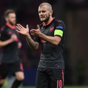 Jack Wilshere in Action: Arsenal vs Atletico Madrid, UEFA Europa League Semi-Final Jack Wilshere in Action: Arsenal vs Atletico Madrid, UEFA Europa League Semi-Final