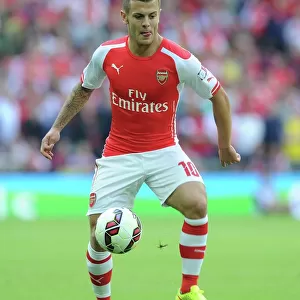 Jack Wilshere in Action: Arsenal vs Manchester City - FA Community Shield 2014/15