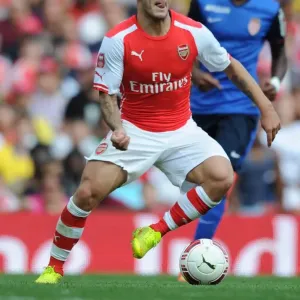 Jack Wilshere in Action: Arsenal vs AS Monaco, Emirates Cup 2014