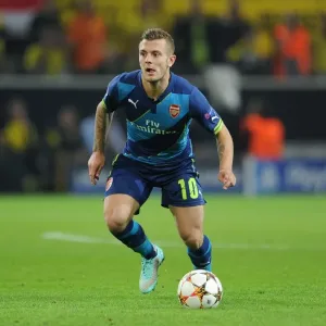 Jack Wilshere: In Action Against Borussia Dortmund in the 2014-15 UEFA Champions League