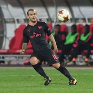 Jack Wilshere: In Action Against Red Star Belgrade, Europa League 2017-18