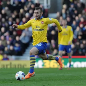 Jack Wilshere in Action: Stoke City vs Arsenal, Premier League 2013-14