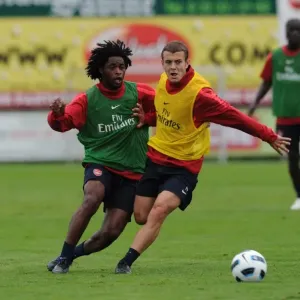 Jack Wilshere and Alex Song (Arsenal). Arsenal Training Camp, Bad Waltersdorf