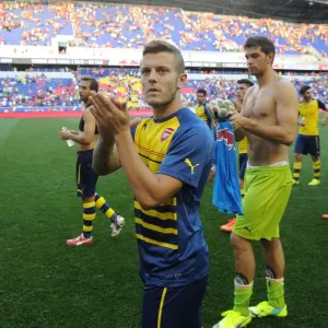 Jack Wilshere Applauds Arsenal Fans after New York Red Bulls Pre-Season Match, 2014