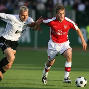 Jack Wilshere (Arsenal) Andras Kaj (Szombathely) Jack Wilshere (Arsenal) Andras Kaj (Szombathely)