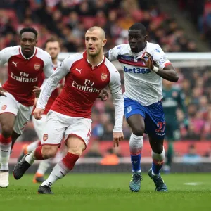 Jack Wilshere (Arsenal) Badou Ndiaye (Stoke). Arsenal 3: 0 Stoke City. Premier League